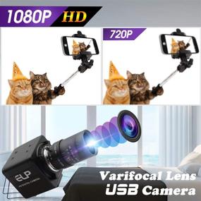 img 1 attached to 📷 High Definition 1080P 2MP Webcam with Varifocal Lens & High Speed VGA 100fps USB - CMOS OV2710 Sensor - Mini Industrial Camera with Aluminum Mini Case - Play & Plug - Free Drive OTG 2.0 Camera