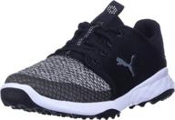 👟 effortlessly stylish: puma fusion sport black quiet shade men's athletic shoes logo