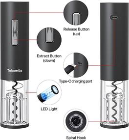 img 3 attached to Tekomilo Electric Автоматический перезаряжаемый штопор