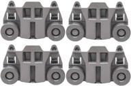 🔧 pack of 4 odowalker dishwasher premium lower rack wheels - compatible with kenmore elite dishwasher parts w10195417 and kitchen aid dishwashers логотип