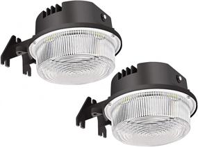 img 4 attached to 🌙 SZGMJIA 2-Pack LED Barn Light 50W - Dusk to Dawn Yard Lighting with Photocell, 6500lm, CREE LED 5000K Daylight, 300W MH/HPS Replacement, IP65 Waterproof - Perfect for Outdoor Security/Area Light