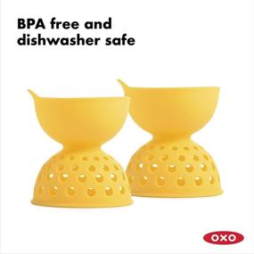 img 3 attached to 🍳 Yellow OXO Good Grips Silicone Egg Poachers - Set of 2 for Enhanced SEO