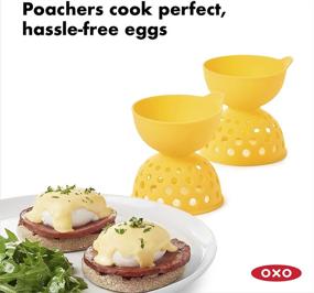 img 2 attached to 🍳 Yellow OXO Good Grips Silicone Egg Poachers - Set of 2 for Enhanced SEO