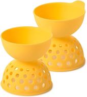 🍳 yellow oxo good grips silicone egg poachers - set of 2 for enhanced seo logo