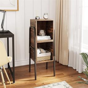 img 2 attached to YITAHOME Stackable Industrial Nightstands Farmhouse