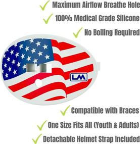 img 2 attached to Loudmouth Dual Action Air Flow Football Mouth Guard in Multiple Flag Colors for Adults and Youth: Sports Mouth Piece with Lip, Teeth, and Pacifier Protection