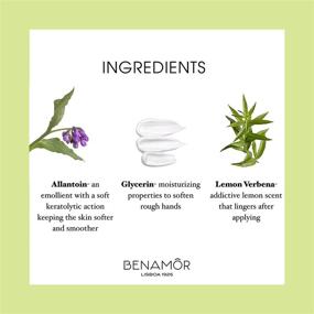 img 3 attached to 🌿 Benamôr Alantoine Protective Hand Cream with Lemon Verbena and Glycerin for Dry Hands - European Formula. Travel-Friendly Hand Cream in a Tube!