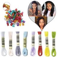 💇 усиливайте свою прическу с помощью phocas hairphocas 8 colors magic hair strings box braids hair deco styling hair braid accessories с элементами декора из волос featuring dreadlock beads micro rings. логотип