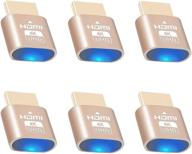 🔌 6 пакетов hdmi-продолжения 4k, плагин для головного эмулятора дисплея ghost, [3840x2160@60гц следующего поколения], высокое разрешение виртуального мониторного адаптера для майнинга, совместимый с windows mac osx логотип