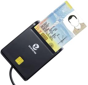 img 2 attached to ZOWEETEK Smart Card Reader: DOD Military USB Common Access CAC - Windows, Mac OS, Linux Compatible