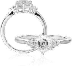 img 4 attached to Esdomera Excellent Moissanite Platinum Engagement