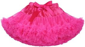 img 4 attached to 👗 Meeyou Little Girls' Tulle Tutu Skirt with Lace - 3 Layers for Enhanced Style and Comfort