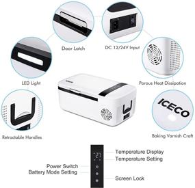 img 2 attached to ICECO T12 Portable Refrigerator Freezer, 14 Quart, Touch Control, Touch Screen, DC 12/24V, AC 110-240V, -18℃ to 10℃, for Home & Car Use