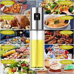 img 2 attached to Kitchen Oil Sprayer, Olive Oil Mister, Salad Oil Spray Bottle, BBQ Oil Spray, Baking and Roasting Olive Oil Sprayer