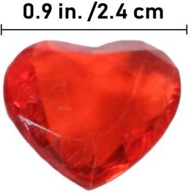 img 2 attached to ❤️ 0.7lb/300g Red Faceted Heart Shaped Diamond Gems - Acrylic Clear Heart Shaped Decorative Gems for Wedding Valentine's Day, Table Scatter Decorations, Vase Fillers - Acrylic Heart Jewels Ornaments