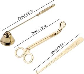 img 2 attached to Opaltool Candle Accessory Set: Enhance Your Candle Experience with 4 Essential Tools – Wick Trimmer, Dipper, Snuffer, and Storage Tray Plate, Ideal for Candle Lovers (Gold)