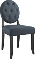 🪑 gray tufted button upholstered dining side chair by modway логотип