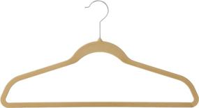 img 3 attached to Whitmor Flocked Suit Hangers Beige