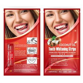 img 2 attached to Grinigh Professional Effects Teeth Whitening Strips Kit with COCONUT OIL - 14 Treatments, Lasting 6+ Months, Non-Slip White Strips, Fresh Fragrance - 28