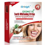 grinigh professional effects teeth whitening strips kit with coconut oil - 14 treatments, lasting 6+ months, non-slip white strips, fresh fragrance - 28 logo