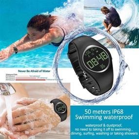 img 2 attached to 🏋️ Waterproof Fitness Tracker: 3D Pedometer Watch for Walkers with Vibration Alarm Clock, Step Counter, Calorie Burn, Distance, Alarm, Stopwatch - No App Required! Ideal for Men, Women, and Kids