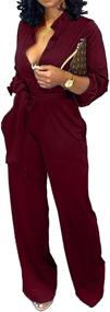 img 4 attached to 👗 SeNight Sparkly Pockets Jumpsuits for Women - 1ABlack (Size 5) - Clothing