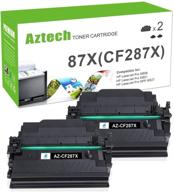 aztech compatible toner cartridge replacement for hp 87x 87a cf287x cf287a hp enterprise m506 m506dn m506n pro m501 m501dn hp m506 m506x m527 m527dn printer ink - black, 2-pack logo