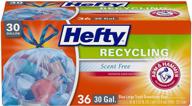 🗑️ мусорные мешки hefty recycling - синие, размер 30 галлонов, упаковка из 36 штук логотип