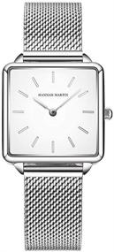 img 4 attached to Timeless Elegance with Quartz Square Business Stainless Women's Watches