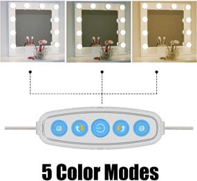 img 3 attached to 💄 Sylvwin Vanity Mirror Lights: Hollywood Style Dimmable LED Bulbs Kit for Dressing Mirror - USB Powered (10 Bulbs)