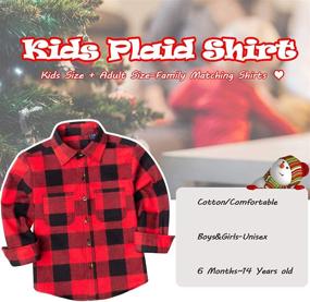 img 3 attached to J VER Flannel Button Shirts for Boys' Clothing: Sleeve Tops, Tees & Shirts