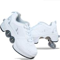 chssih women's roller skates - stylish and functional shoes with retractable wheels for girls, boys, and adults | perfect for parkour, inline skating, and outdoor activities - size a-9.5 logo