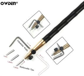 img 2 attached to 🔧 OWDEN Professional Leather Tool: 3-in-1 Adjustable Groover with 3 Size Tips for Precise Leatherwork