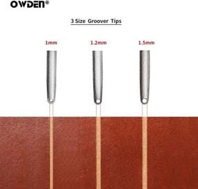 img 3 attached to 🔧 OWDEN Professional Leather Tool: 3-in-1 Adjustable Groover with 3 Size Tips for Precise Leatherwork