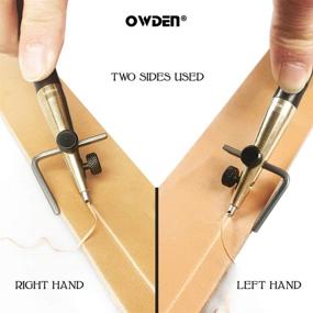 img 1 attached to 🔧 OWDEN Professional Leather Tool: 3-in-1 Adjustable Groover with 3 Size Tips for Precise Leatherwork
