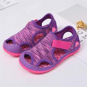 img 2 attached to Betogeren Girls Water Sandals Toddler Boys' Shoes for Outdoor