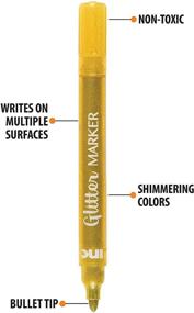 img 3 attached to ✨ INC Glitter Markers: 18 Assorted Colors - Non-Toxic Water Based Glitter Marker Pens for Kids' Gifts and Adult Coloring