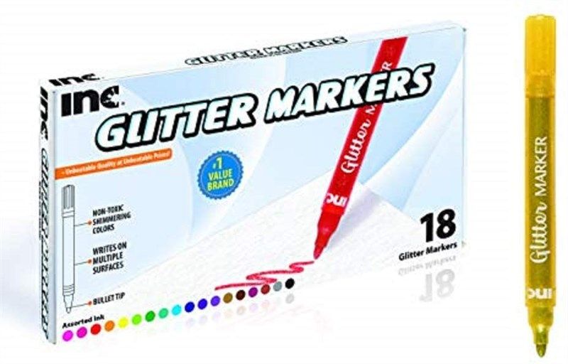 Sparkling Glitter Marker 0.7mm Fine Point, 5-inch 