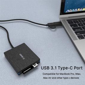 img 2 attached to BYEASY CFast 2.0 Card Reader: USB 3.0 и порт USB C, Thunderbolt 3, Компактное и профессиональное считывание карт Sandisk, Lexar, Transced, Atomos, Snoy и многое другое