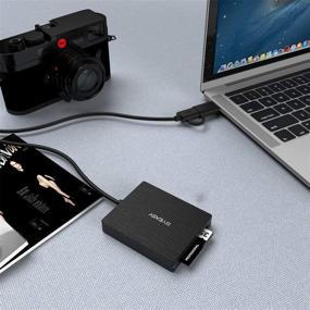 img 1 attached to BYEASY CFast 2.0 Card Reader: USB 3.0 и порт USB C, Thunderbolt 3, Компактное и профессиональное считывание карт Sandisk, Lexar, Transced, Atomos, Snoy и многое другое