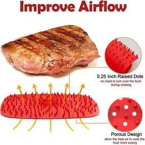 img 3 attached to Enhanced Silicone Air Fryer Mats with Raised Tray for Reusable Liners – Patented, BPA Free Non-Stick Air Fryer Silicone Tray Accessories – Available in 2 Sizes: 9 Inch Square