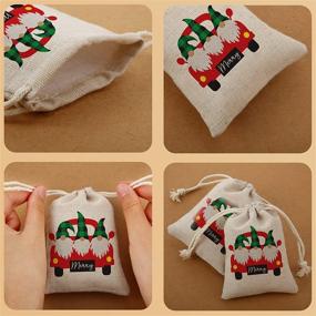 img 2 attached to Christmas Sublimation Burlap Bags Drawstring Present