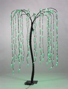 img 2 attached to Enhance Summer Garden Décor with LIGHTSHARE 5.5ft 200 LED Willow Tree Light in Green - Perfect for Weddings, Birthdays, Christmas, and Holiday Celebrations