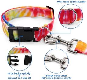 img 1 attached to 🐶 Tie Dye Dog Bandana Collar and Leash Set - Daily Walk, Run, Train - Small Medium Pet Puppy Gifts - Set of 3