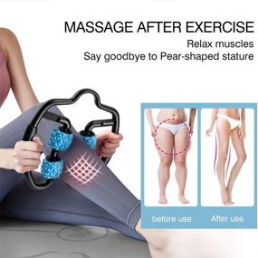 img 3 attached to 🏋️ Maloow Deep Tissue Muscle Roller: Trigger Point Massage Roller for Leg, Tennis Elbow, Thigh, Arm Soreness & Stiffness, Pain Relief