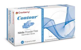 img 2 attached to 🧤 Large Blue Cranberry USA CR3118 Contour Nitrile Powder Free Exam Gloves - Pack of 100