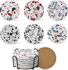 img 4 attached to 🪶 Terrazzo Absorbent Coaster for All Surfaces