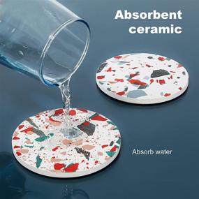 img 2 attached to 🪶 Terrazzo Absorbent Coaster for All Surfaces