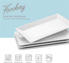 img 2 attached to Krockery Porcelain Serving Rectangular Parties