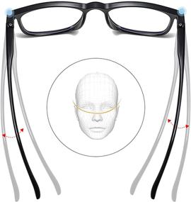 img 1 attached to 👓 TR90 Frame Blue Light Blocking Glasses (2 Pack) for Men and Women – Computer Gaming Eyeglasses with Blue Blocker Technology